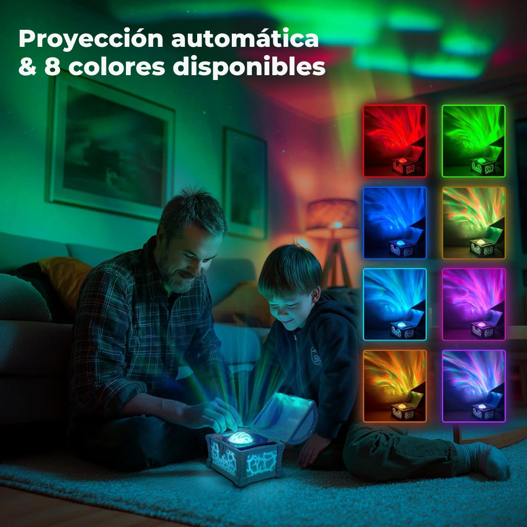 Cofre Proyector con luces de Galaxia