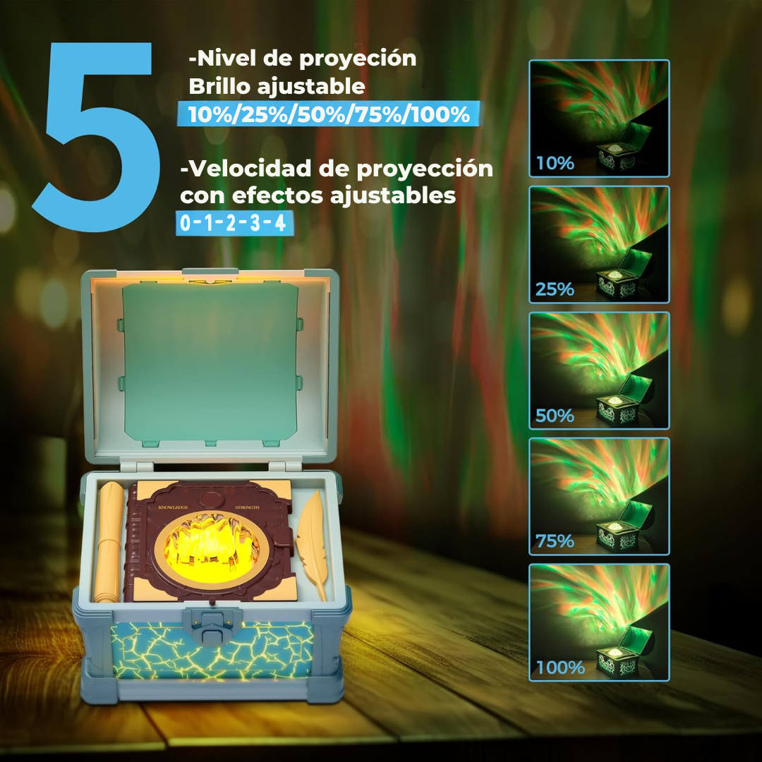 Cofre Proyector con luces de Galaxia