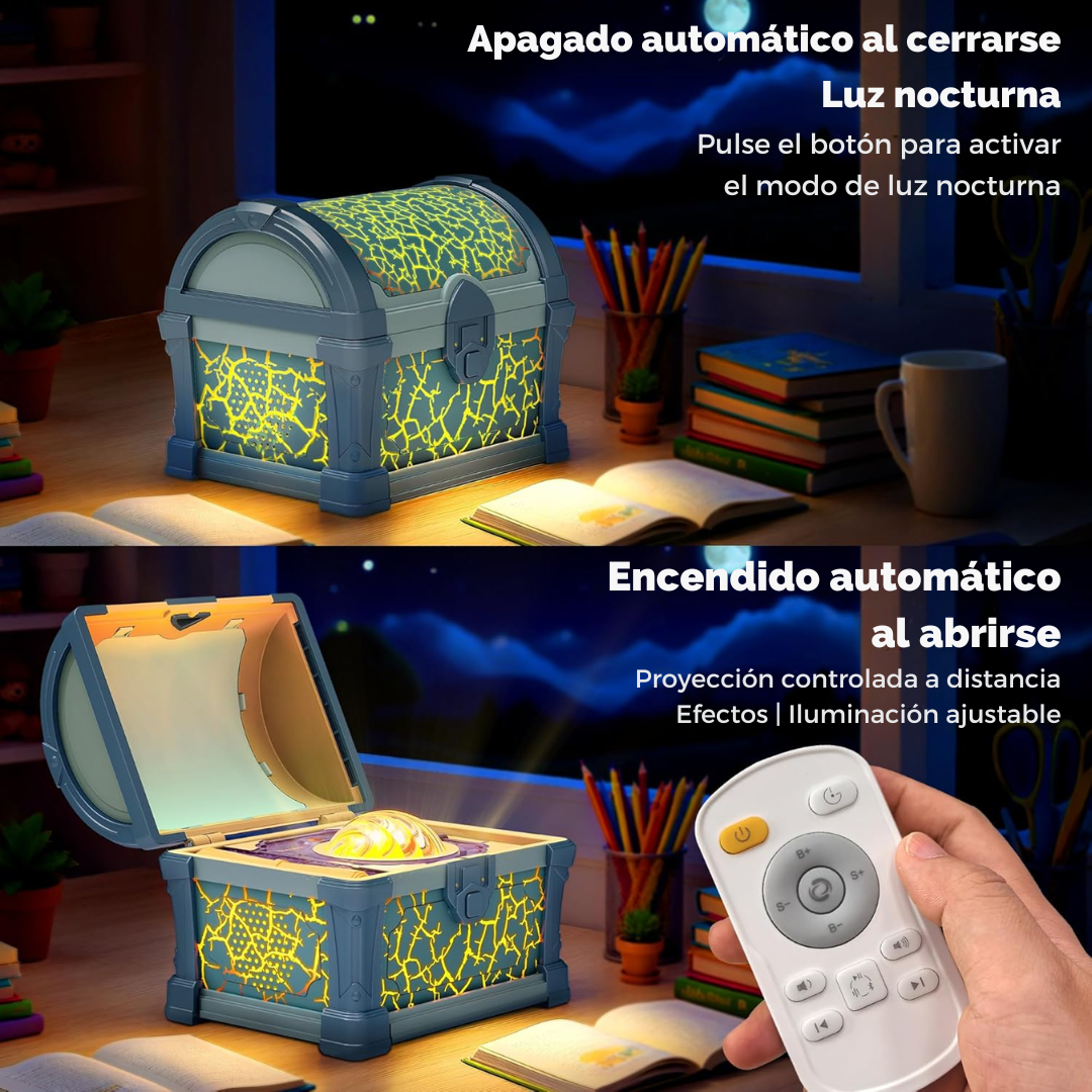 Cofre Proyector con luces de Galaxia