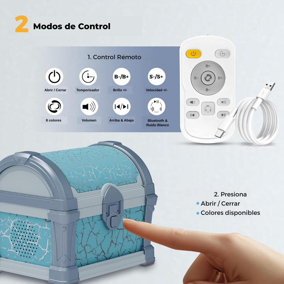Cofre Proyector con luces de Galaxia